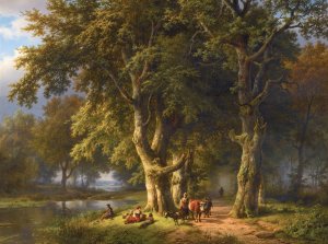 Summer Landscape by Barend Cornelis Koekkoek Oil Painting