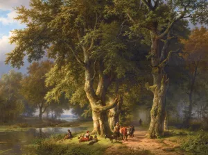 Summer Landscape by Barend Cornelis Koekkoek Oil Painting