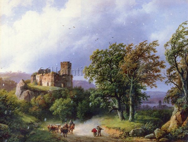 Main Product Photo of The Ruined Castle Painting by Barend Cornelis Koekkoek