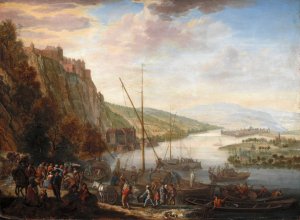 A River Landscape by Barend Van Kalraet Oil Painting