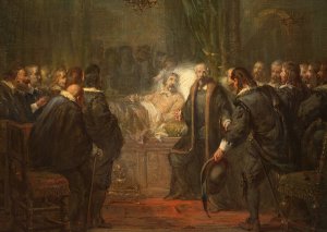 Frederik Hendrik voelt zijn einde naderen en neemt afscheid van de Staten, Anno 1647 by Barend Wijnveld Oil Painting