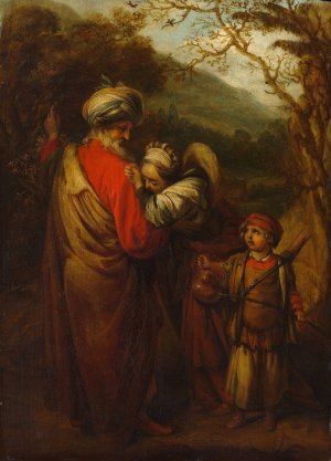 Abraham Dismissing Hagar and Ishmael by Barent Fabritius Oil Painting