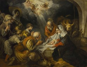 Adoration of the Shepherds by Barent Fabritius Oil Painting