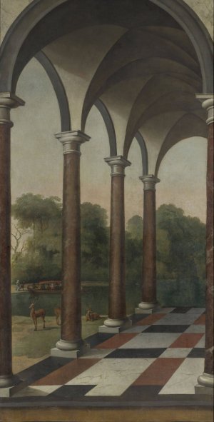 Colonnade giving onto a Park by Barent Fabritius Oil Painting