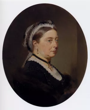 Queen Victoria by Baron Heinrich Von Angeli Oil Painting