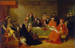 The Trial Of Queen Catherine Of Aragon by Baron Henry Nelson O'Neil Oil Painting
