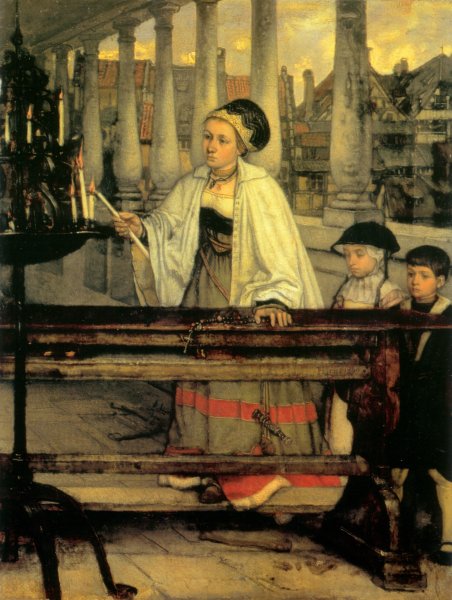 Main Product Photo of Le Voeu Painting by Baron Jan August Hendrik Leys