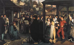 The Edict of Charles V Oil painting by Baron Jan August Hendrik Leys