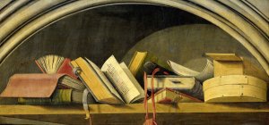 Still Life with Books in a Niche by Barthelemy D'Eyck Oil Painting