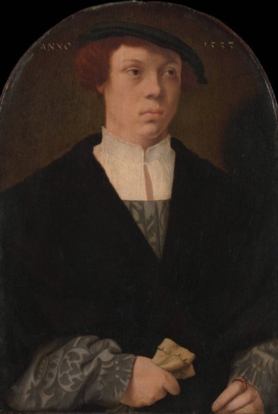 Portrait of a Man  by Barthel Bruyn The Elder - Hand-Painted Oil Painting Reproduction