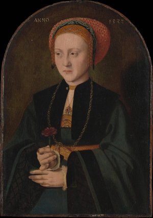 Portrait of a Woman by Barthel Bruyn The Elder Oil Painting