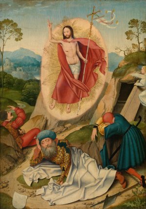 Resurrection of Christ by Barthel Bruyn The Elder Oil Painting