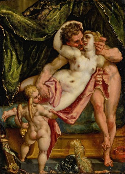 Venus And Mars by Bartholomaeus Spranger (Follower) - Hand-Painted Oil Painting Reproduction