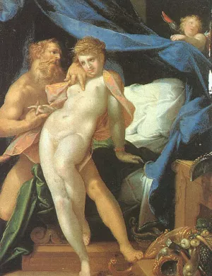 Vulcan and Maia by Bartholomaeus Spranger Oil Painting