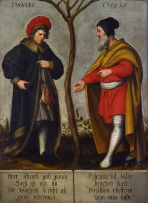 The Prophets Daniel and Hosea Oil painting by Bartholomaus Sarburgh