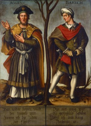 The Prophets Haggai and Baruch by Bartholomaus Sarburgh Oil Painting
