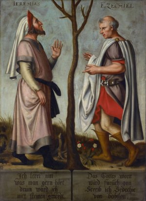 The Prophets Jeremiah and Ezekiel by Bartholomaus Sarburgh Oil Painting