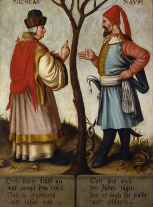 The Prophets Micah and Nahum by Bartholomaus Sarburgh Oil Painting