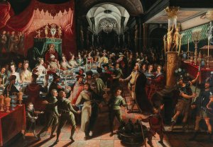Belshazzar's Feast by Bartholomaus Strobl II Oil Painting