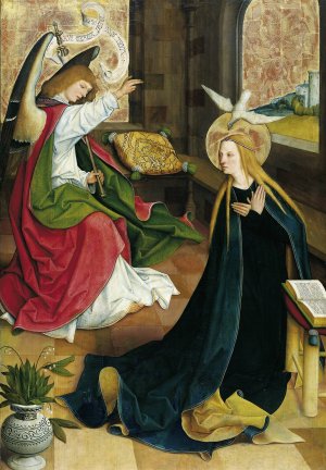 The Annunciation by Bartholomaus Zeitblom Oil Painting