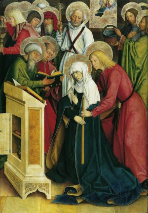 The Death of the Virgin by Bartholomaus Zeitblom Oil Painting