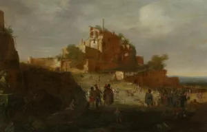 An Italian Landscape by Bartholomeus Breenbergh Oil Painting