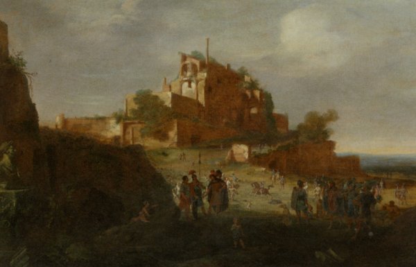 Main Product Photo of An Italian Landscape Painting by Bartholomeus Breenbergh