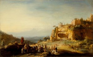Arcadian Landscape by Bartholomeus Breenbergh Oil Painting