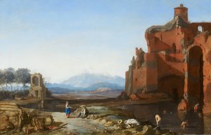 Italian Landscape with the Aurelian Wall by Bartholomeus Breenbergh Oil Painting