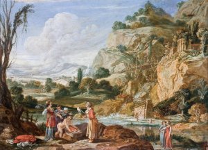 The Finding of Moses by Bartholomeus Breenbergh Oil Painting