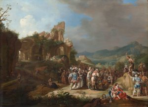 The Preaching of John the Baptist by Bartholomeus Breenbergh Oil Painting