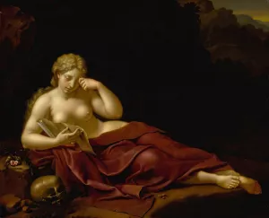 Penitent Magdalene by Bartholomeus Douven Oil Painting