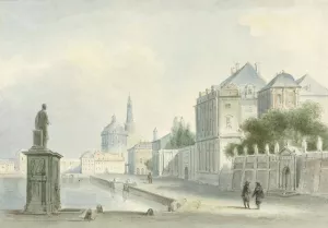 Italiaans stadsgezicht by Bartholomeus Johannes Van Hove Oil Painting