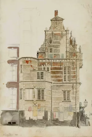 Stadhuis van Den Haag by Bartholomeus Johannes Van Hove Oil Painting