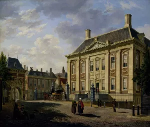 The Mauritshuis in The Hague by Bartholomeus Johannes Van Hove Oil Painting