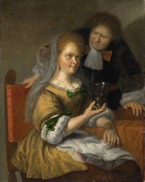 Konversationsstycke by Bartholomeus Maton Oil Painting