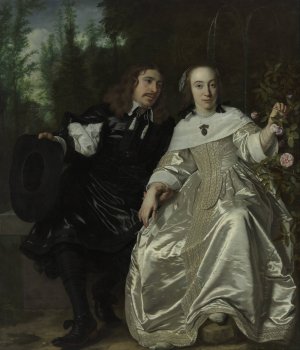 Abraham del Court and his wife Maria de Kaersgieter by Bartholomeus Van Der Helst Oil Painting