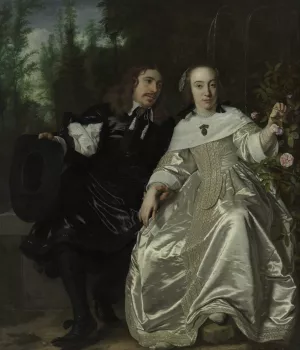 Abraham del Court and his wife Maria de Kaersgieter by Bartholomeus Van Der Helst Oil Painting