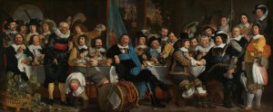 Banquet at the Crossbowmen's Guild in Celebration of the Treaty of Munster by Bartholomeus Van Der Helst Oil Painting