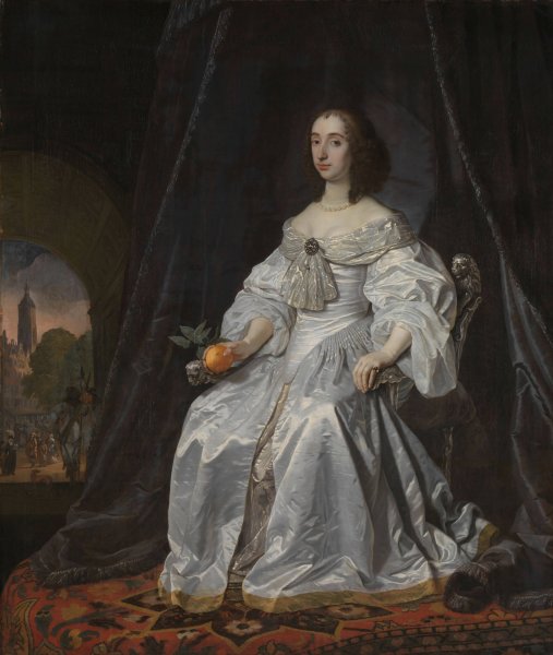 Main Product Photo of Mary Stuart, Princess of Orange, as Widow of William II  Painting by Bartholomeus Van Der Helst
