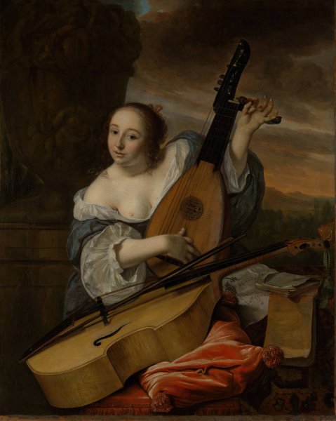 Main Product Photo of The Musician  Painting by Bartholomeus Van Der Helst