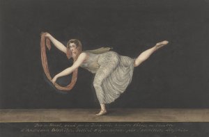 Danseres Annette KObler, de pas-de-shawl uitvoerende by Bartholomeus Ziesenis Oil Painting
