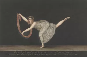 Danseres Annette KObler, de pas-de-shawl uitvoerende by Bartholomeus Ziesenis Oil Painting
