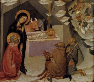 Nativity and Adoration of the Shepherds by Bartolo Di Fredi Oil Painting