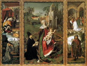 Retable of the Virgin of Montserrat painting by Bartolome Bermejo