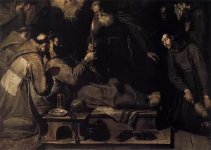 Death of St Francis Oil painting by Bartolome Carducho