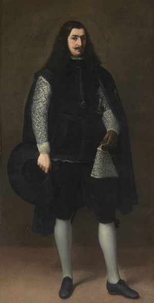 A Knight of Alcantara or Calatrava by Bartolome Esteban Murillo Oil Painting