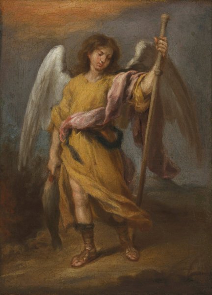 Archangel Raphael by Bartolome Esteban Murillo - Hand-Painted Oil Painting Reproduction