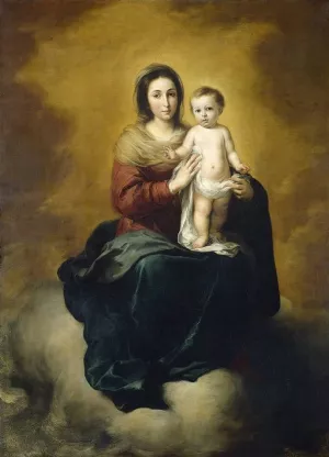 Madonna and Child by Bartolome Esteban Murillo Oil Painting