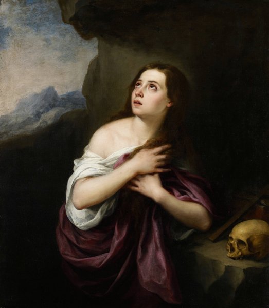 Penitent Magdelene  by Bartolome Esteban Murillo - Hand-Painted Oil Painting Reproduction